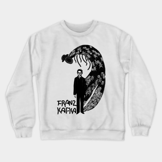Franz Kafka shadow bugs Crewneck Sweatshirt by HelenaCooper